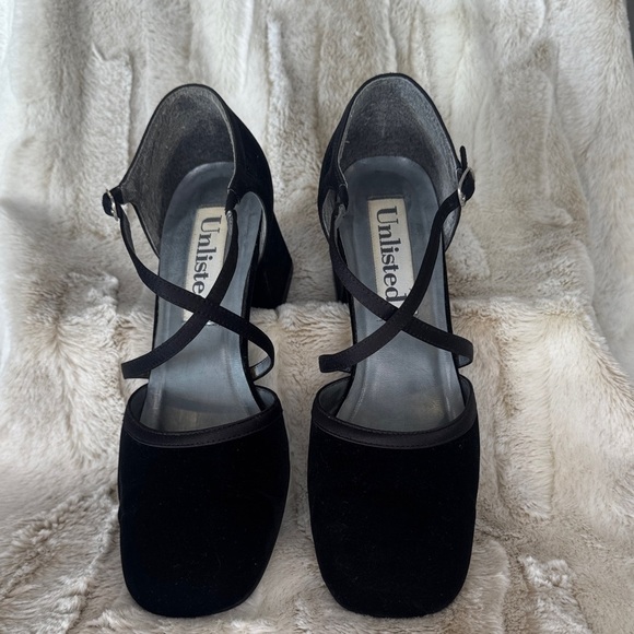 Unlisted Women's Black Cross-Strap Heels - Picture 1 of 8